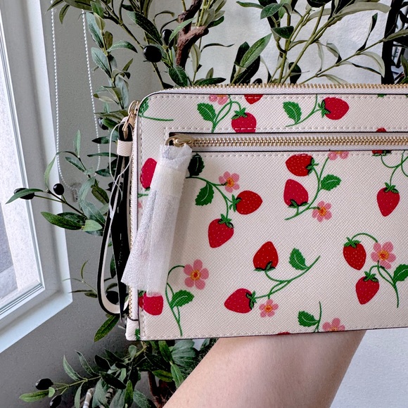 Kate Spade Madison Strawberry Print Wristlet - Picture 7 of 7
